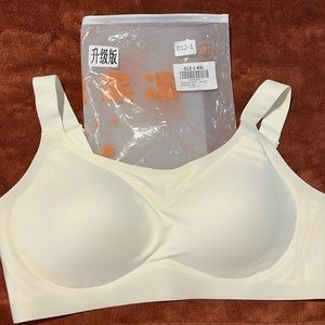 Sports Bra, 4XL, cream, New